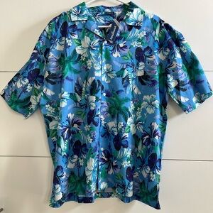 Tropical Blue and Green Men's Shirt